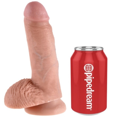 7" Dildo Mit Bällen Flesh 17,8cm | King Cock