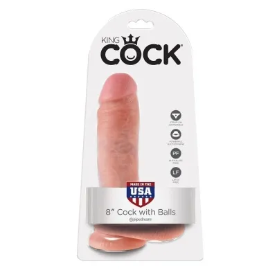 8" Dildo Mit Bällen Flesh 20,3cm – King Cock