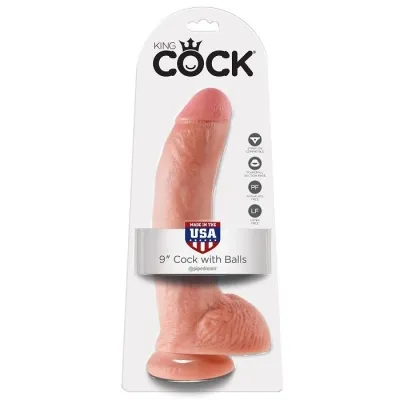 9" Dildo Flesh Mit Bällen 22,9cm – King Cock
