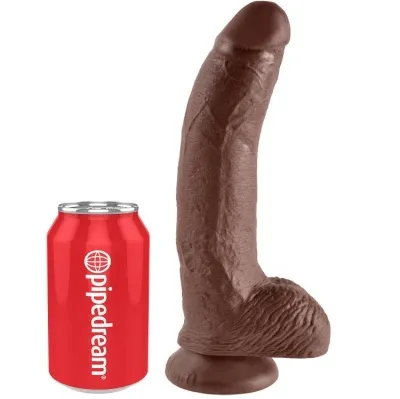 9" Dildo Mit Eiern Braun 22,9cm – King Cock