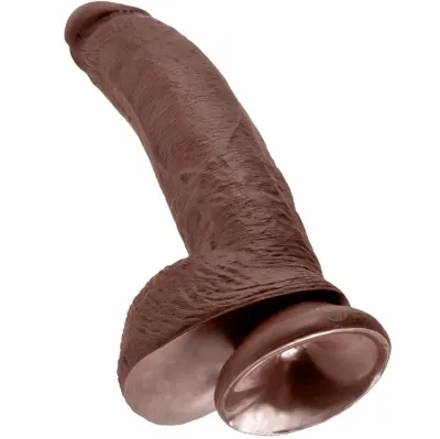 9" Dildo Mit Eiern Braun 22,9cm – King Cock