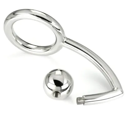 Cock Ring Intruder With Anal Bead 45mm – Metal Hard