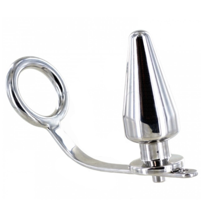 Cock Ring Mit Analstecker 80 X 55mm | Metal Hard