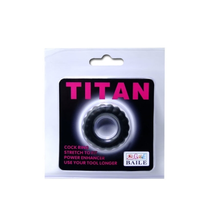 Titan Cockring Black 2cm | Baile
