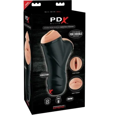 Doppelpenetration Vibrierender Stroker – PDX Plus