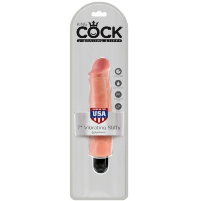 Vibrierender Stiffy 17,8cm Fleischfarben | King Cock
