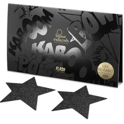 Pezoneras Flash Estrella Negra – Bijoux