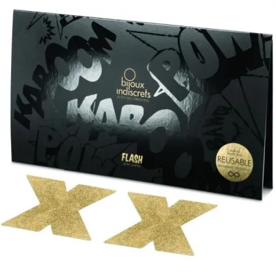 Pezoneras Flash Cruz Gold – Bijoux