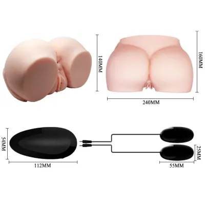 Realistic anus and vagina with vibration