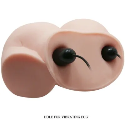 Realistic anus and vagina with vibration for double the pleasure