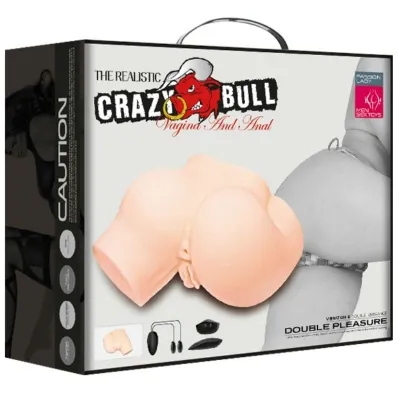 Realistic anus and vagina with vibration for double the pleasure