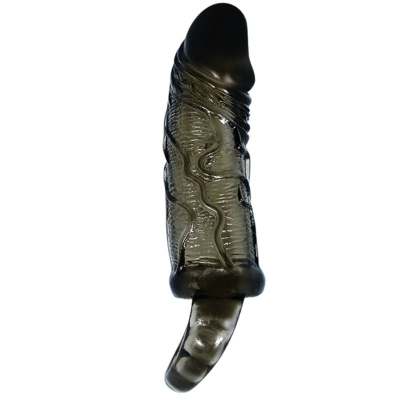 Penis Sleeve mit Hodengurt Schwarz 13.5cm | Baile