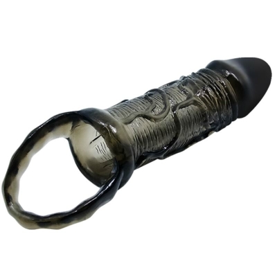 Penis Sleeve mit Hodengurt Schwarz 13.5cm | Baile