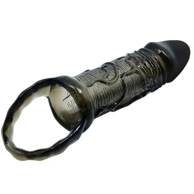 Penis Sleeve Mit Hodengurt Schwarz 13.5cm – Baile
