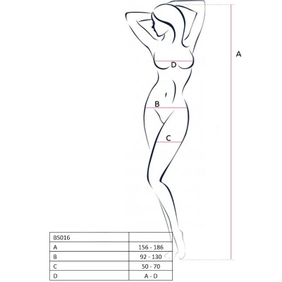 Bs016 Bodystocking Weiss OneSize | Passion