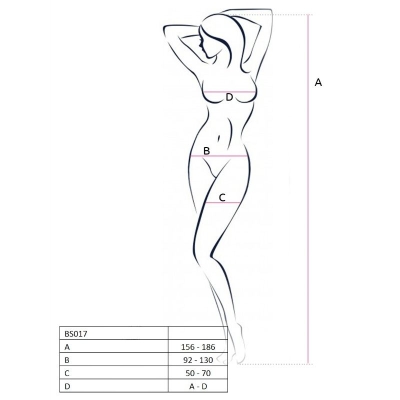 Bs017 Bodystocking Weiss OneSize | Passion