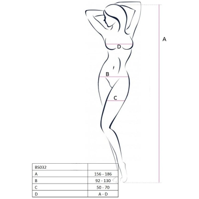 Bs032 Bodystocking Rot OneSize | Passion