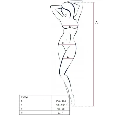 Bs034 Bodystocking Schwarz Os – Passion