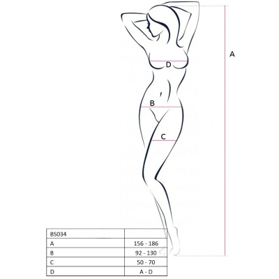 Bs034 Bodystocking Weiss OneSize | Passion
