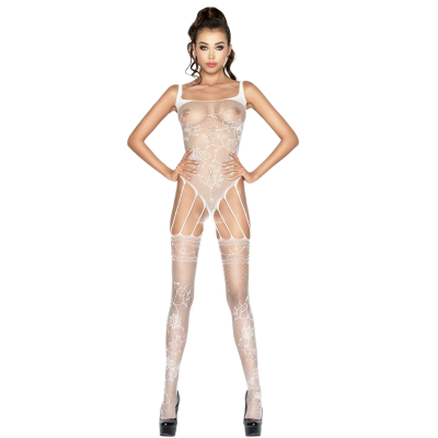 Bs034 Bodystocking Weiss OneSize | Passion