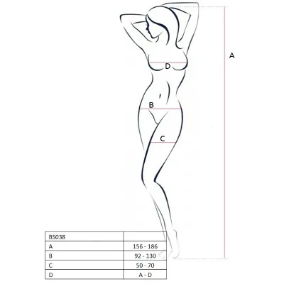 Bs038 Bodystocking Weiss Os – Passion
