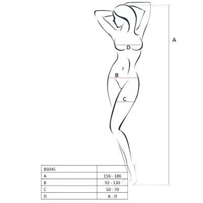 Bs045 Bodystocking Schwarz Os – Passion