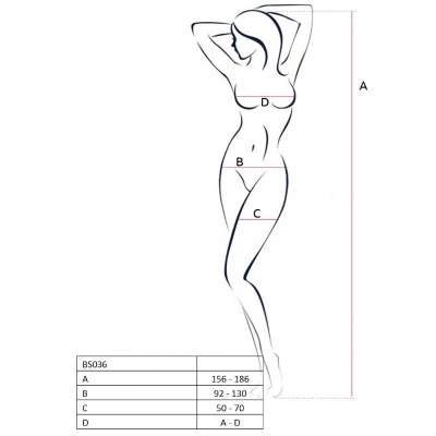 Bs036 Bodystocking Schwarz OneSize | Passion