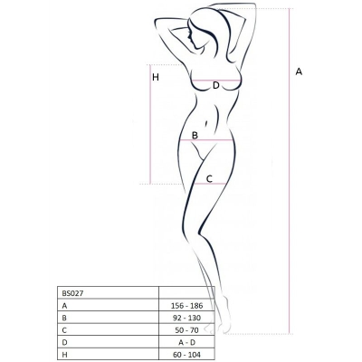 Bs027 Bodystocking Dress Style Schwarz OneSize | Passion