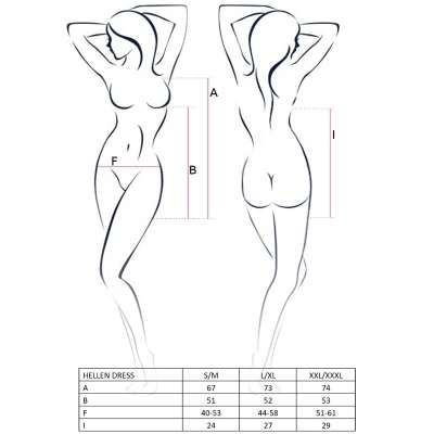 Hellen Kleid Und Thong Grösse L/XL | Passion