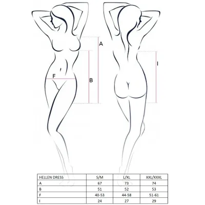 Hellen Kleid Und Thong L/Xl – Passion