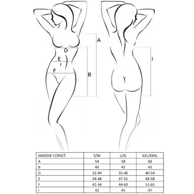 Maddie Corset Schwarz S/M – Passion
