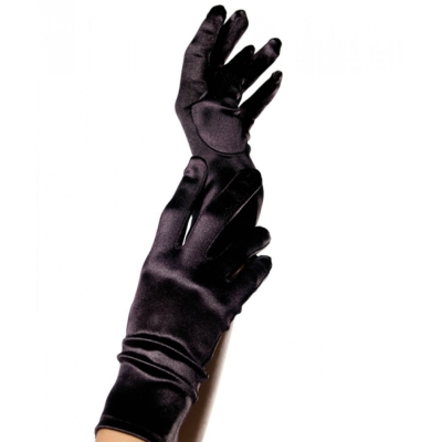 Satinhandschuhe Schwarz | Leg Avenue