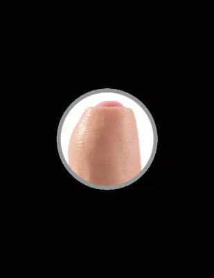 Realistischer Dildo Uncut Fleischfarben 17cm – King Cock