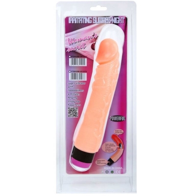 Realistischer Flexibler Vibrator Natur 24cm