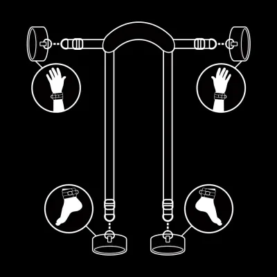Positioning harness with 4 handcuffs – Fetish Submissive