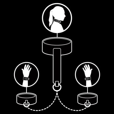 Halskette Und Handschellen Aus Veganem Leder | Fetish Submissive