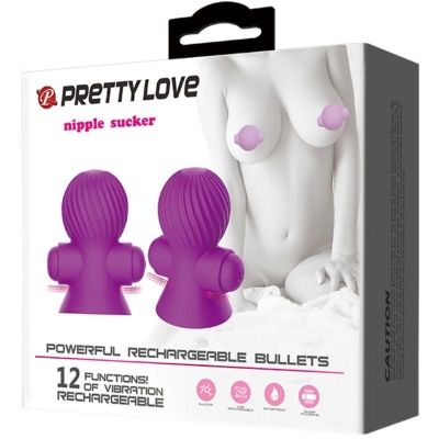 Estimuladores Pezones 12m Vibración Lila | Pretty Love