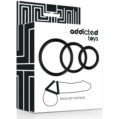 Set Anillos Pene Schwarz – Addicted Toys