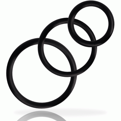 Set Anillos Pene Schwarz  | Addicted Toys