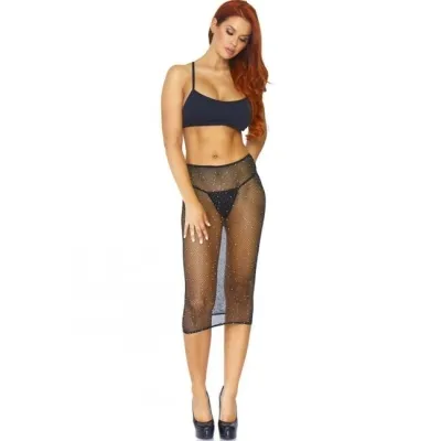Crystalized Fishnet Multidress Schwarz Os – Leg Avenue