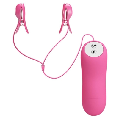 Nippelklemmen Mit Vibration Und Strom - Fuchsia
