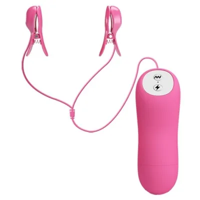 Nippelklemmen Mit Vibration Und Strom - Fuchsia