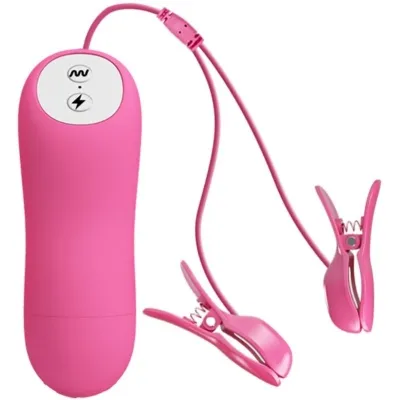 Nippelklemmen Mit Vibration Und Strom - Fuchsia