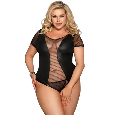 Queen Plus Fetish Short Sleeve Teddy – Subblime