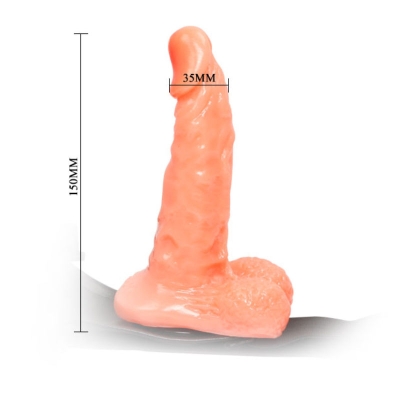 Harness mit realistischem Penis und verstellbarem Gurt 15.5cm | Baile