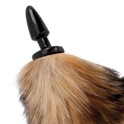 Silikon Analplug Mit Natürlichem Schwanz 10cm – Darkness