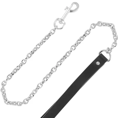 High-quality leather necklace with leash – Darkness