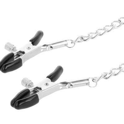 Halsband Mit Nippelklammern Schwarz | Darkness