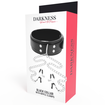 Halsband Mit Nippelklammern Schwarz | Darkness