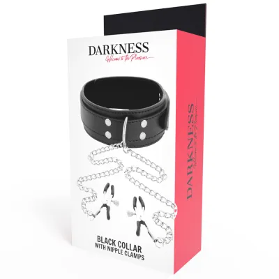 Black Collar with Nipple Clamps – Darkness